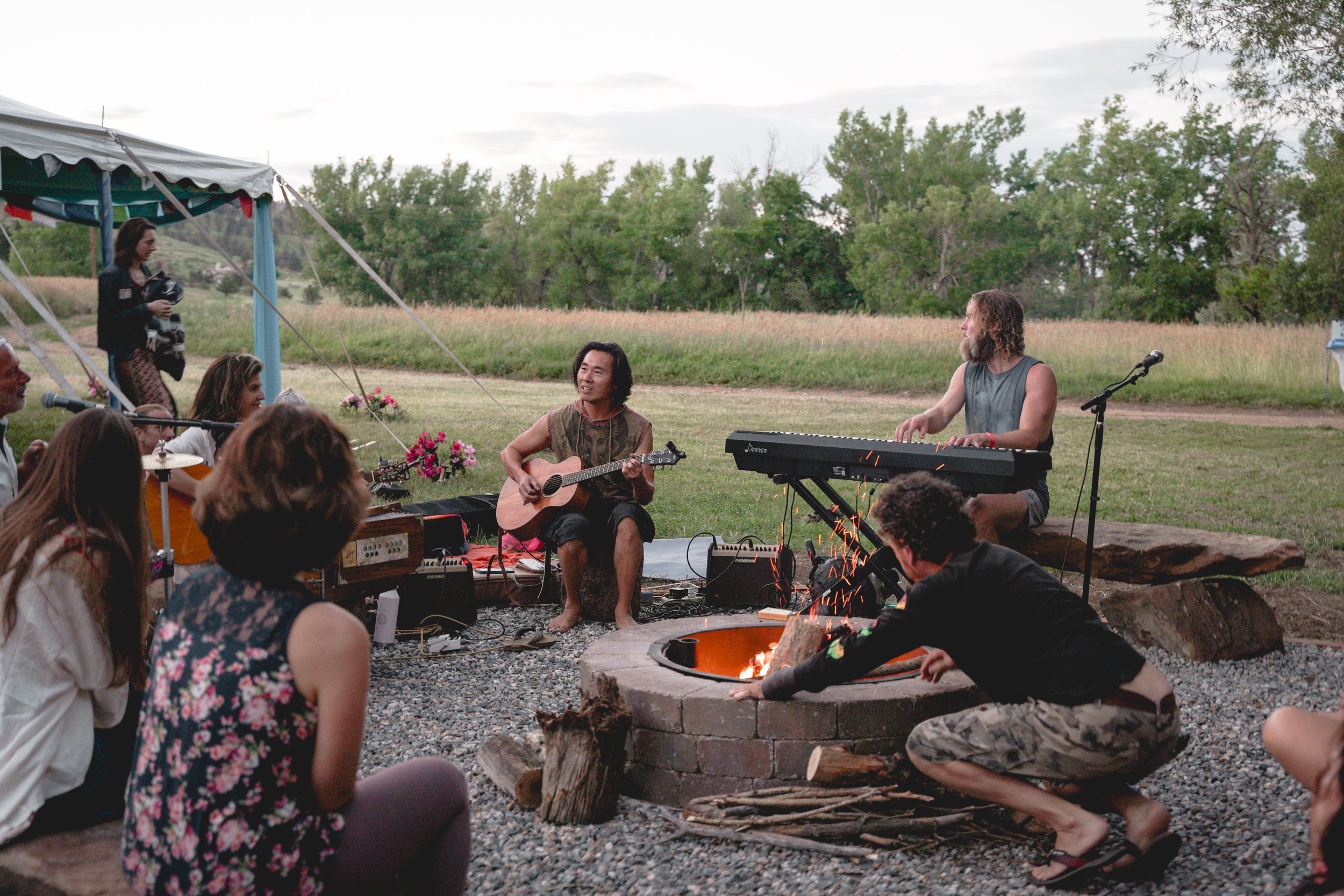 An event host welcoming a gathering
